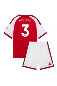 Arsenal Cristhian Mosquera #3 Babyklær Hjemme Fotballdrakt til barn 2026-27 Korte ermer (+ Korte bukser)